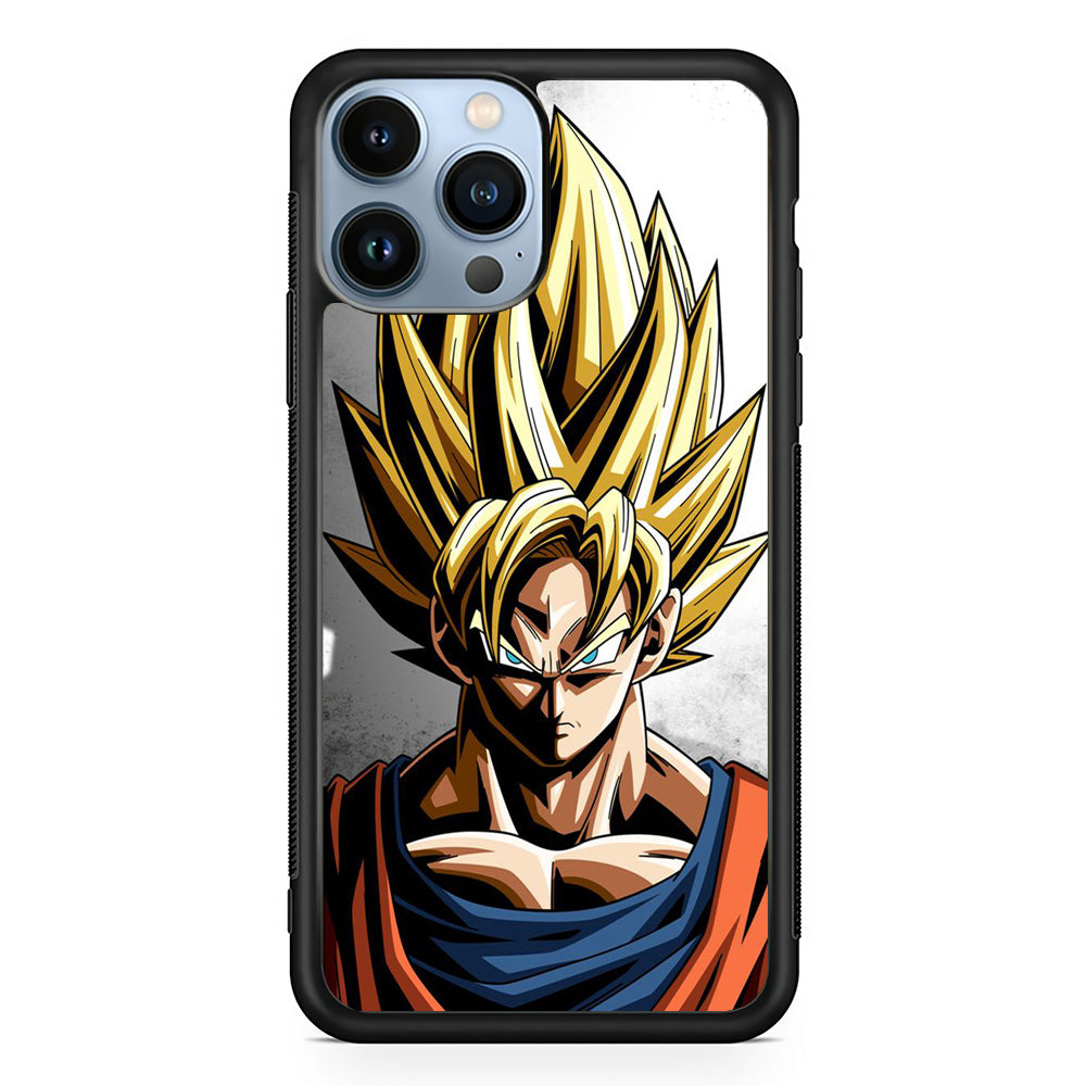 Dragon Ball - Goku 015 iPhone 15 Pro Max Case-Phone Case-Rubber Black (2D Case)-Altracase