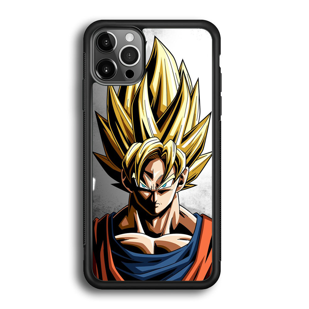 Dragon Ball - Goku 014 iPhone 12 Pro Max Case-Phone Case-Rubber Black (2D Case)-Altracase