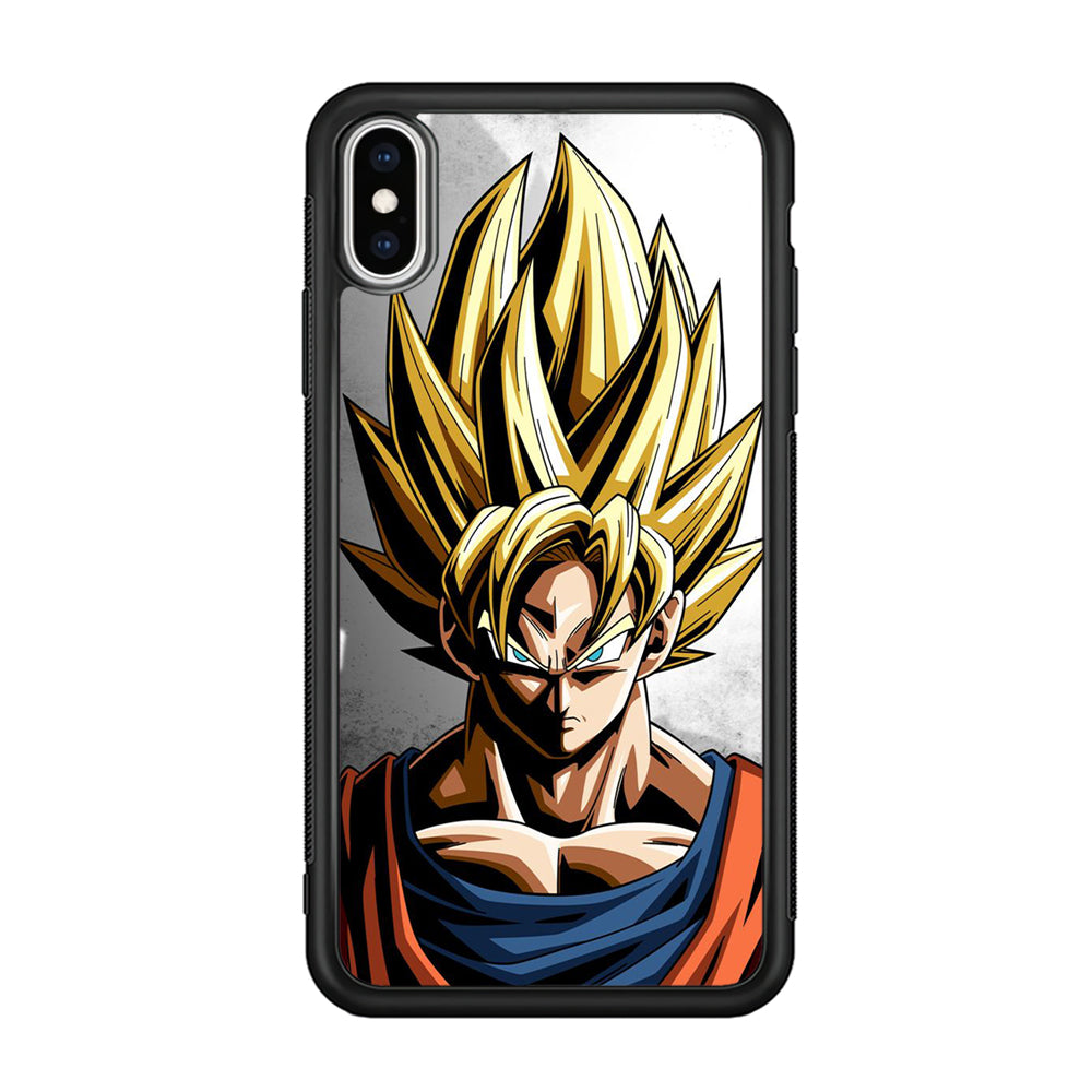 Dragon Ball - Goku 014 iPhone Xs Case-Phone Case-Rubber Black (2D Case)-Altracase