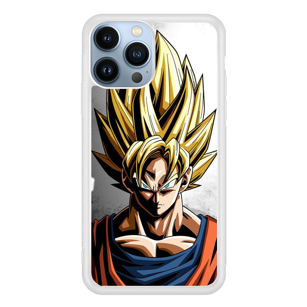 Dragon Ball - Goku 015 iPhone 15 Pro Max Case-Phone Case-Rubber White (2D Case)-Altracase
