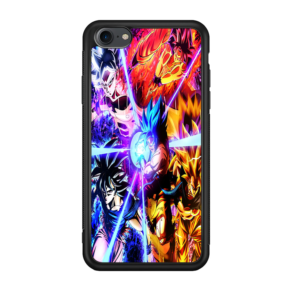 Dragon Ball Super Saiyan Kamehameha iPhone 7 Case-Phone Case-Rubber Black (2D Case)-Altracase