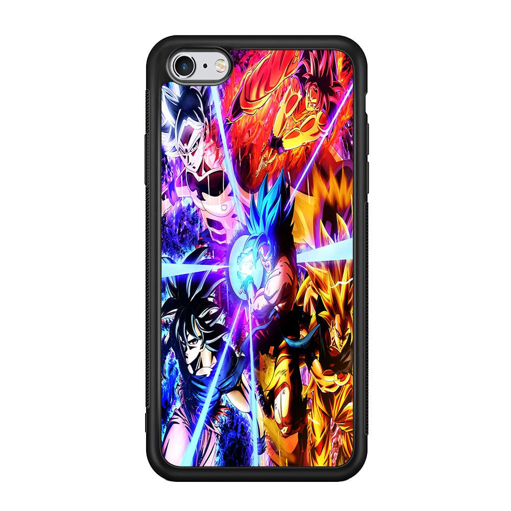 Dragon Ball Super Saiyan Kamehameha iPhone 6 | 6s Case-Phone Case-Rubber Black (2D Case)-Altracase
