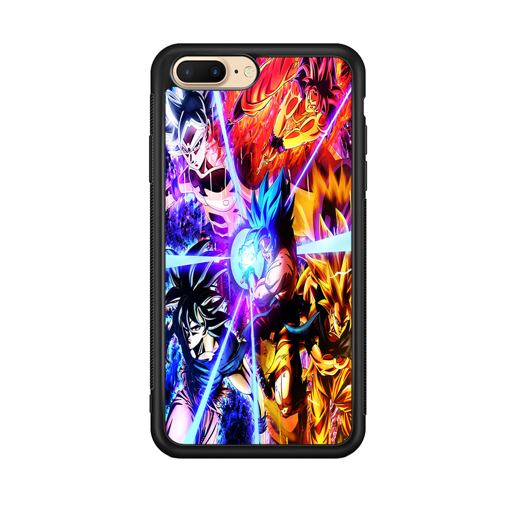 Dragon Ball Super Saiyan Kamehameha iPhone 8 Plus Case-Phone Case-Rubber Black (2D Case)-Altracase