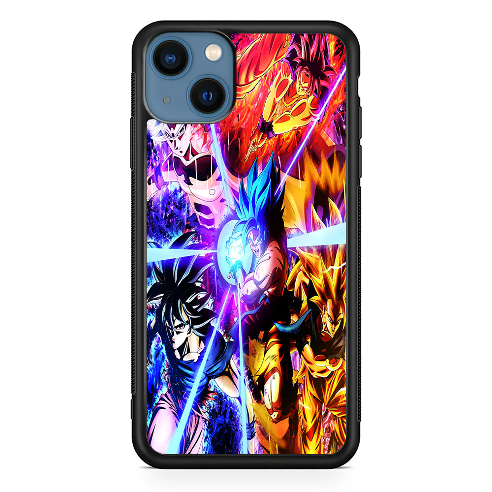 Dragon Ball Super Saiyan Kamehameha iPhone 13 Case-Phone Case-Rubber Black (2D Case)-Altracase