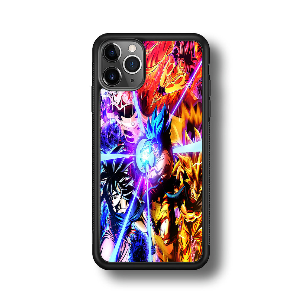 Dragon Ball Super Saiyan Kamehameha iPhone 11 Pro Case-Phone Case-Rubber Black (2D Case)-Altracase