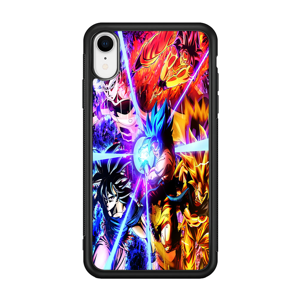 Dragon Ball Super Saiyan Kamehameha iPhone XR Case-Phone Case-Rubber Black (2D Case)-Altracase