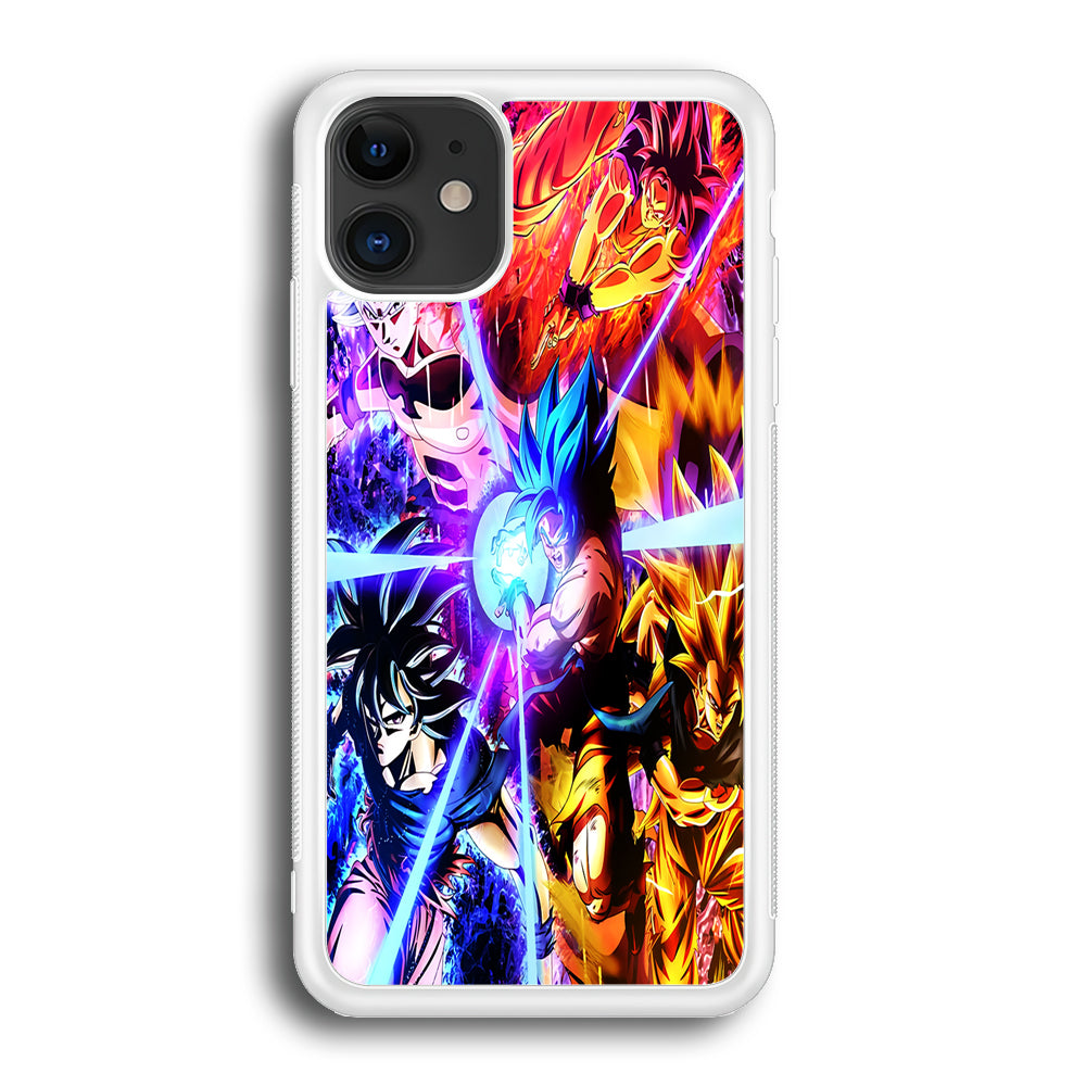 Dragon Ball Super Saiyan Kamehameha iPhone 12 Case-Phone Case-Rubber White (2D Case)-Altracase