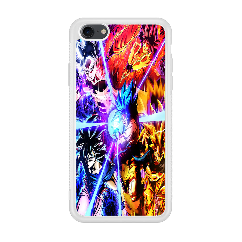 Dragon Ball Super Saiyan Kamehameha iPhone 7 Case-Phone Case-Rubber White (2D Case)-Altracase