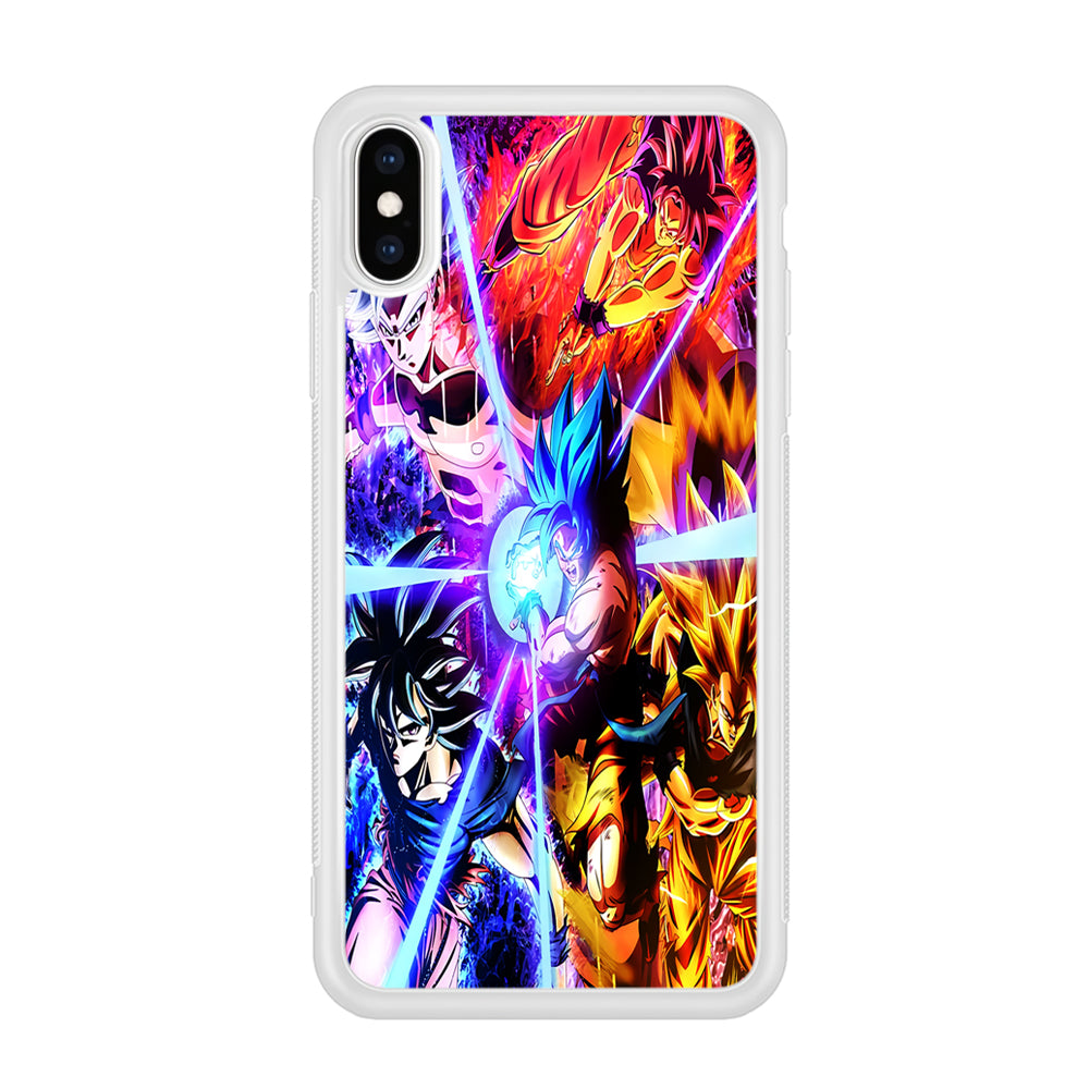 Dragon Ball Super Saiyan Kamehameha iPhone Xs Case-Phone Case-Rubber White (2D Case)-Altracase