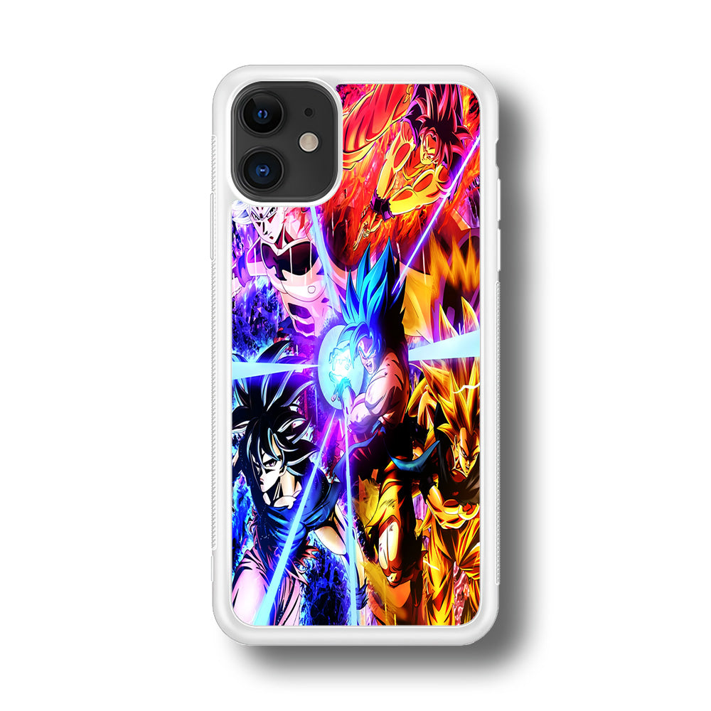 Dragon Ball Super Saiyan Kamehameha iPhone 11 Case-Phone Case-Rubber White (2D Case)-Altracase