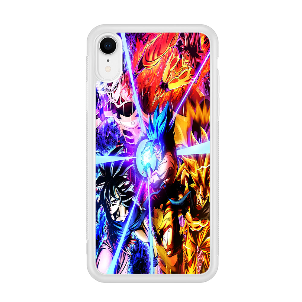 Dragon Ball Super Saiyan Kamehameha iPhone XR Case-Phone Case-Rubber White (2D Case)-Altracase