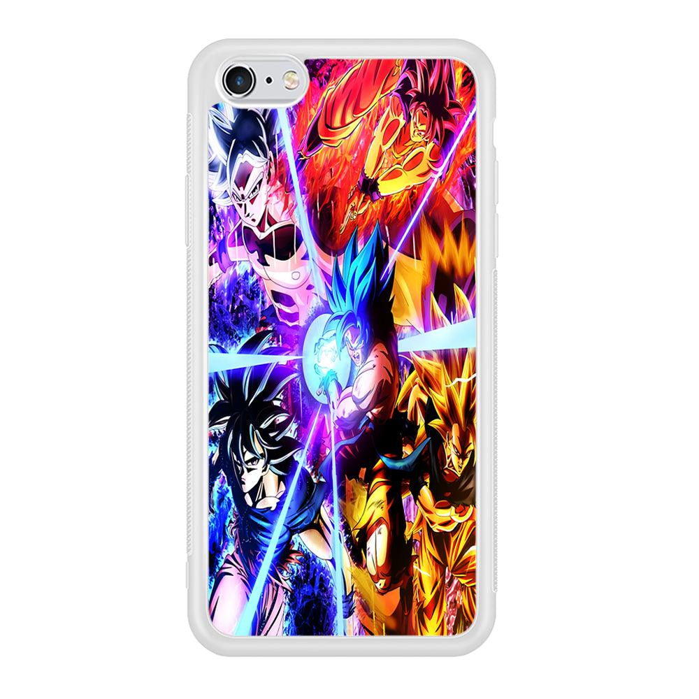 Dragon Ball Super Saiyan Kamehameha iPhone 6 | 6s Case-Phone Case-Rubber White (2D Case)-Altracase