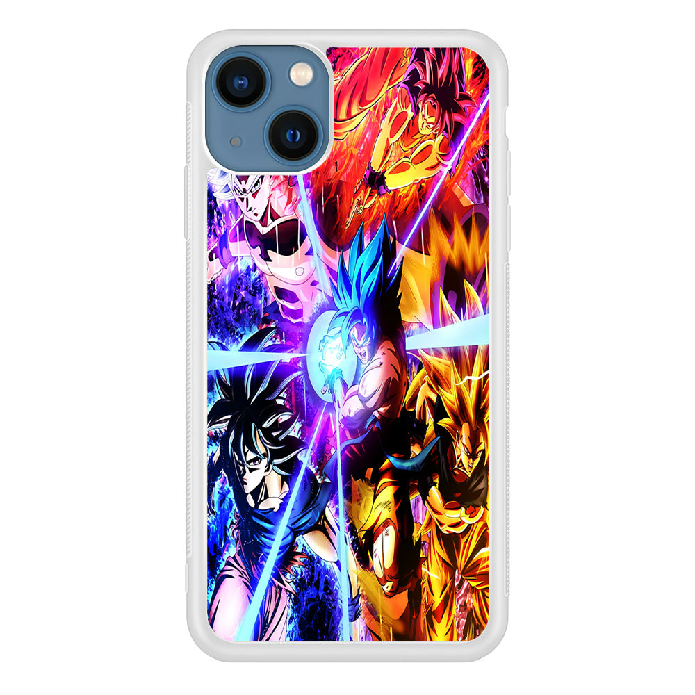 Dragon Ball Super Saiyan Kamehameha iPhone 13 Case-Phone Case-Rubber White (2D Case)-Altracase
