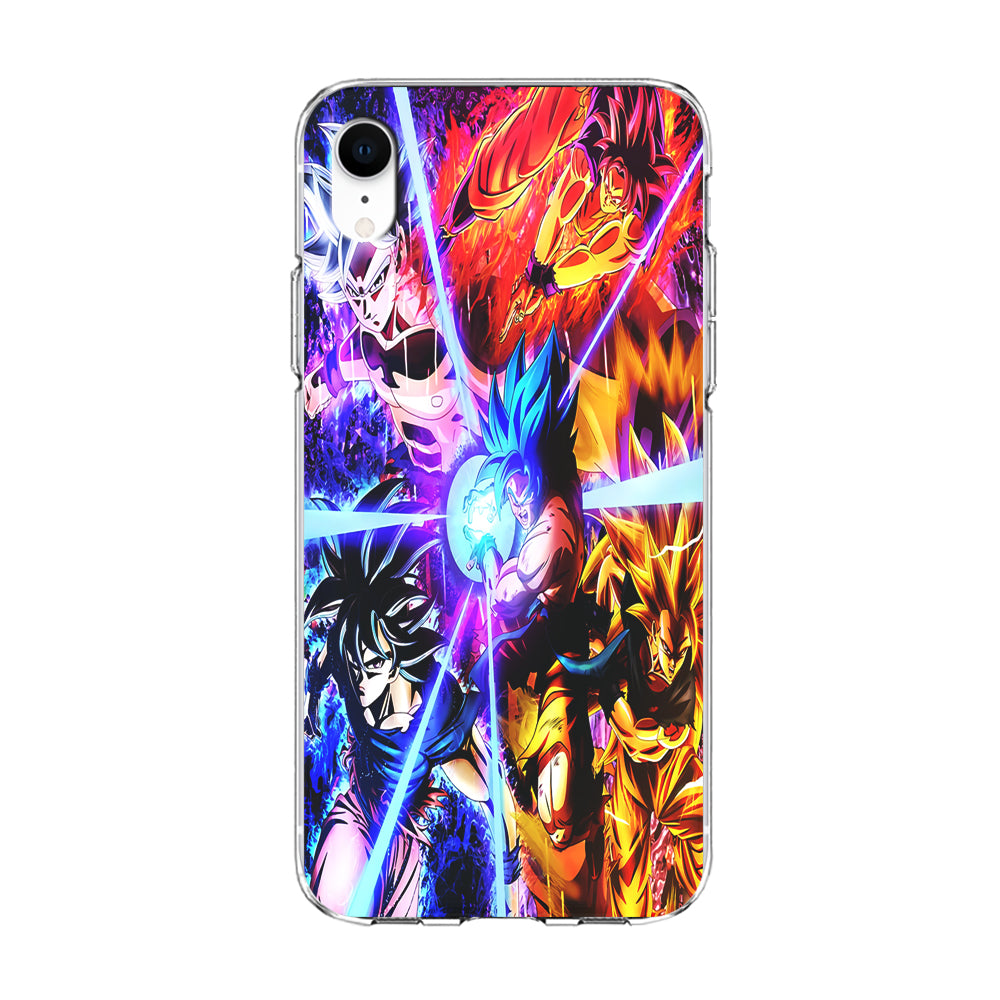 Dragon Ball Super Saiyan Kamehameha iPhone XR Case-Phone Case-Clear Soft Case-Altracase