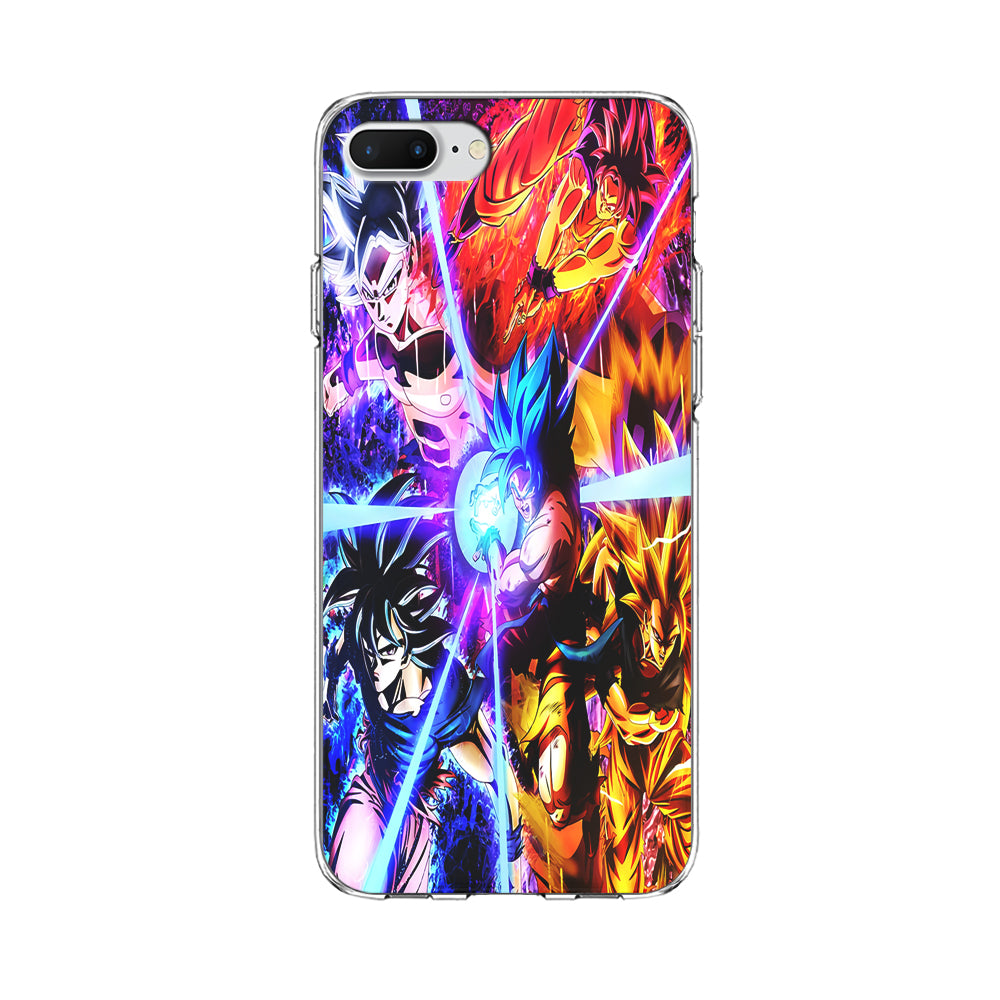 Dragon Ball Super Saiyan Kamehameha iPhone 8 Plus Case-Phone Case-Clear Soft Case-Altracase