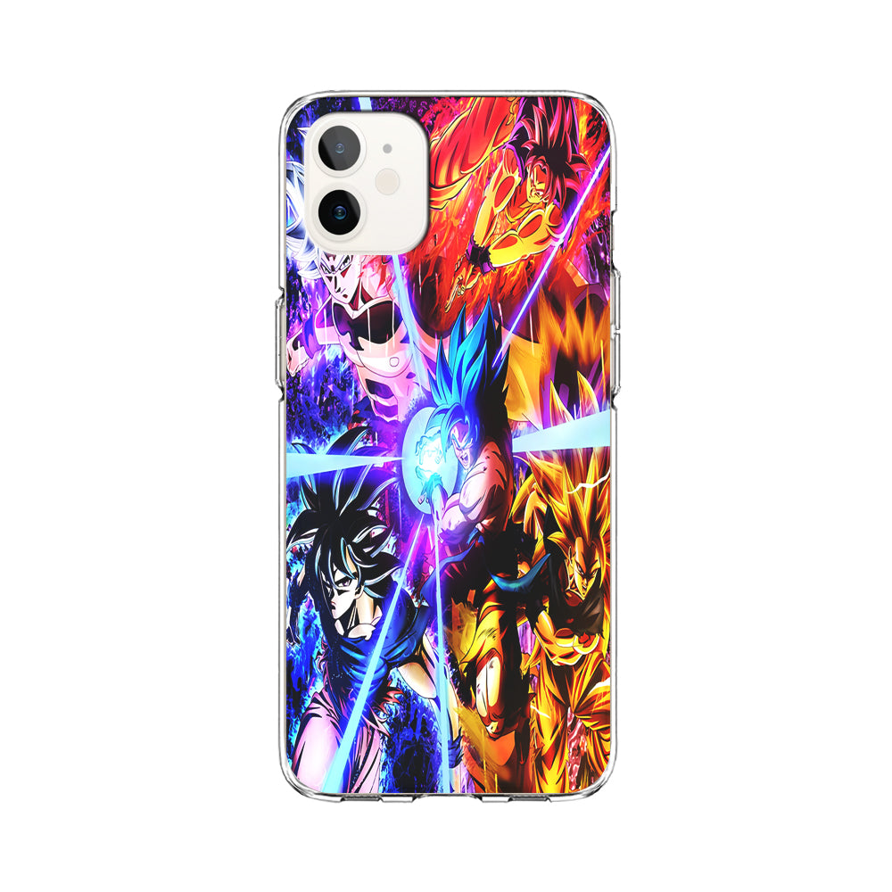 Dragon Ball Super Saiyan Kamehameha iPhone 12 Case-Phone Case-Clear Soft Case-Altracase