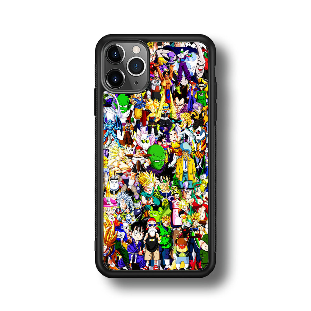 Dragon Ball Z All Characters iPhone 11 Pro Case-Phone Case-Rubber Black (2D Case)-Altracase