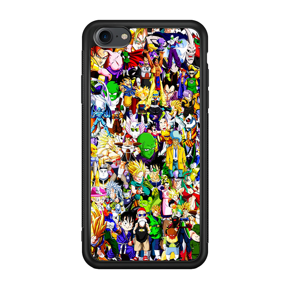 Dragon Ball Z All Characters iPhone 7 Case-Phone Case-Rubber Black (2D Case)-Altracase
