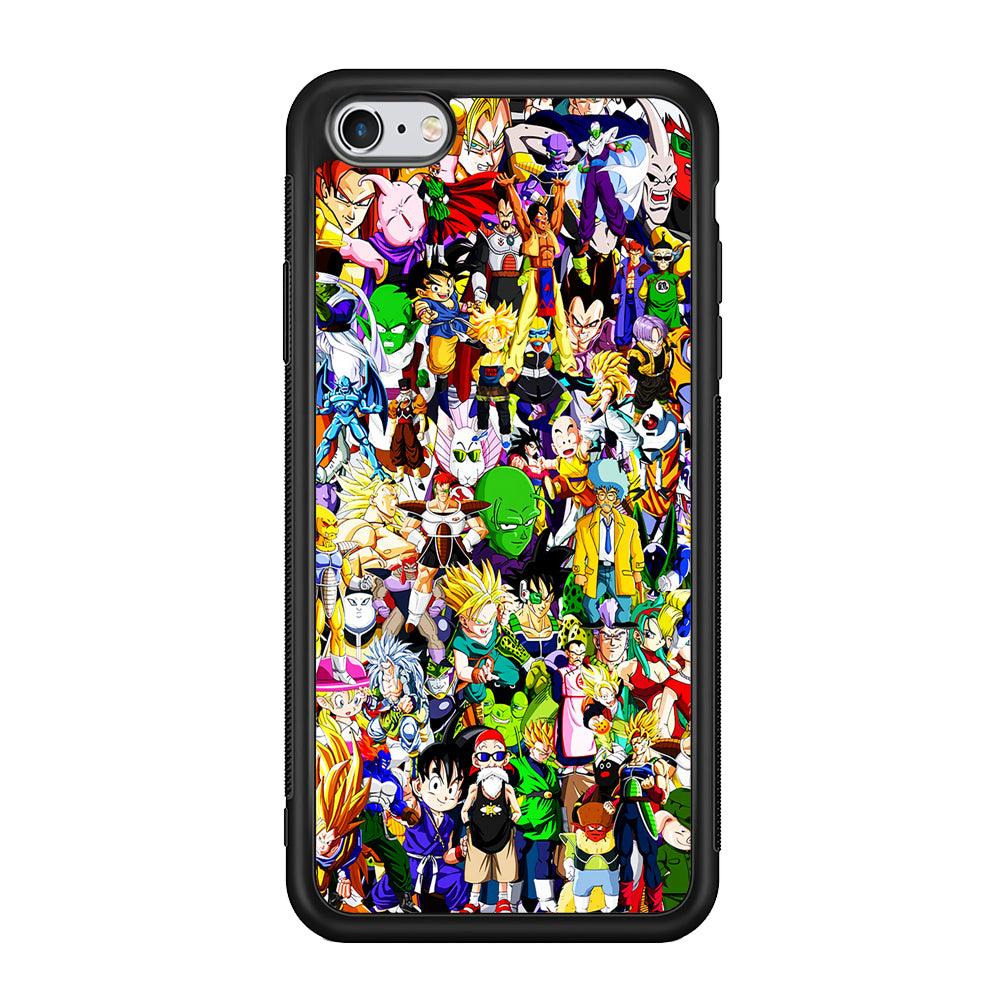 Dragon Ball Z All Characters iPhone 6 | 6s Case-Phone Case-Rubber Black (2D Case)-Altracase