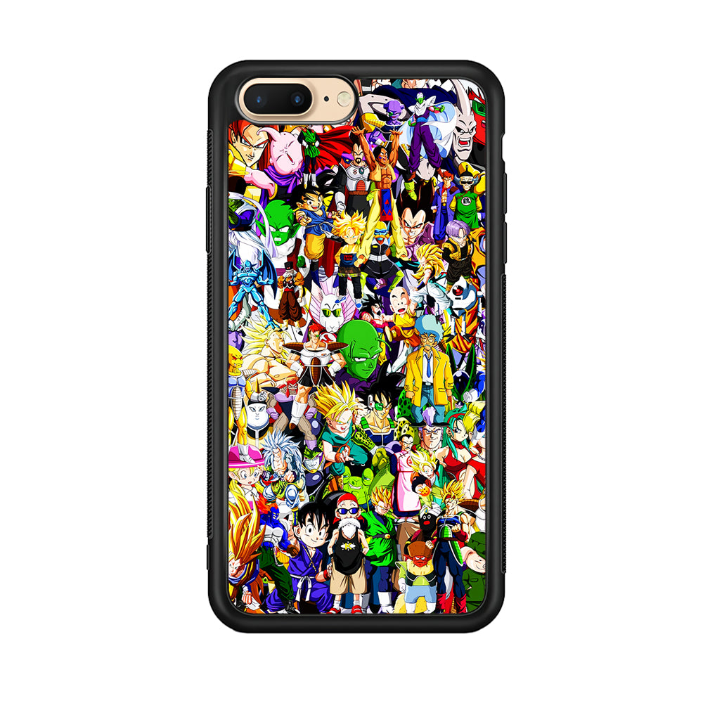 Dragon Ball Z All Characters iPhone 8 Plus Case-Phone Case-Rubber Black (2D Case)-Altracase