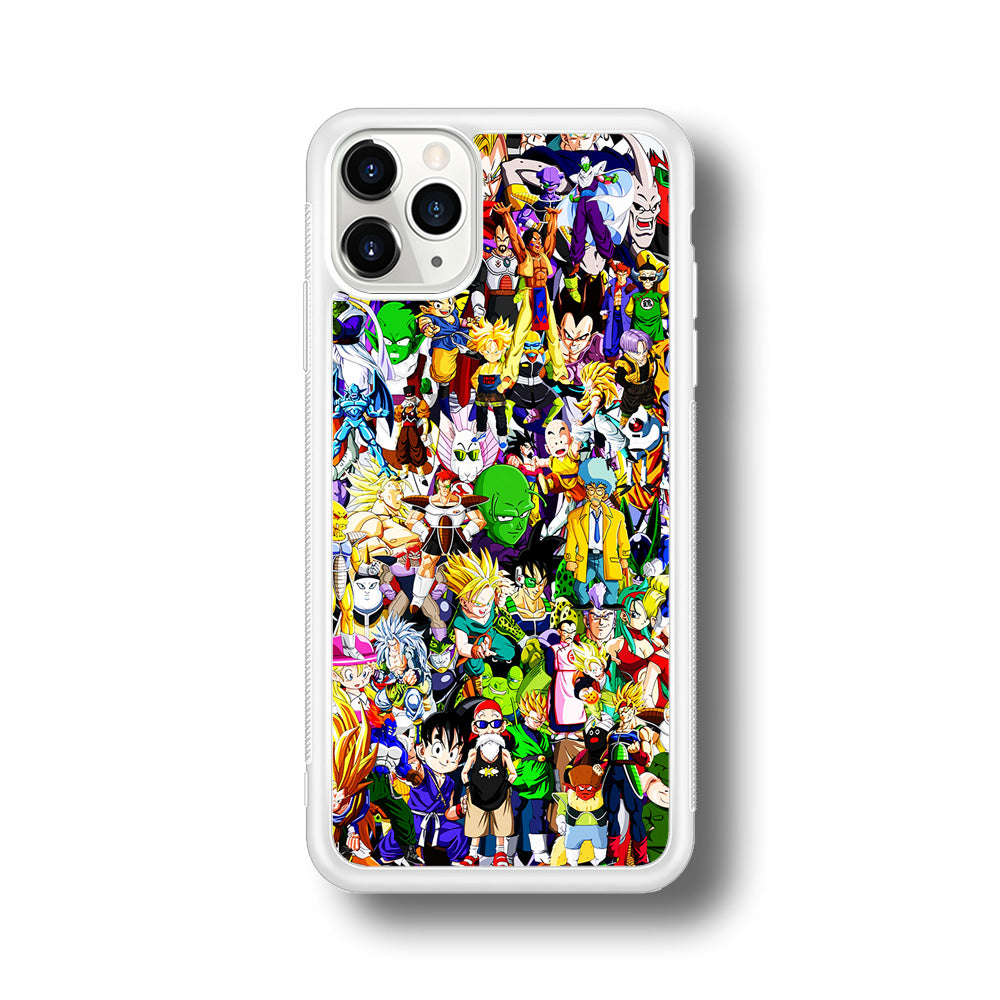 Dragon Ball Z All Characters iPhone 11 Pro Case-Phone Case-Rubber White (2D Case)-Altracase