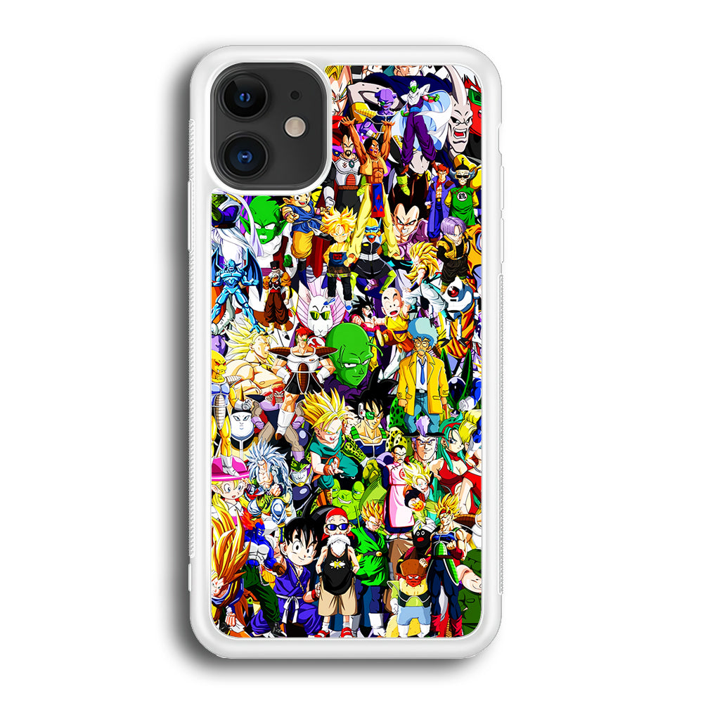 Dragon Ball Z All Characters iPhone 12 Case-Phone Case-Rubber White (2D Case)-Altracase