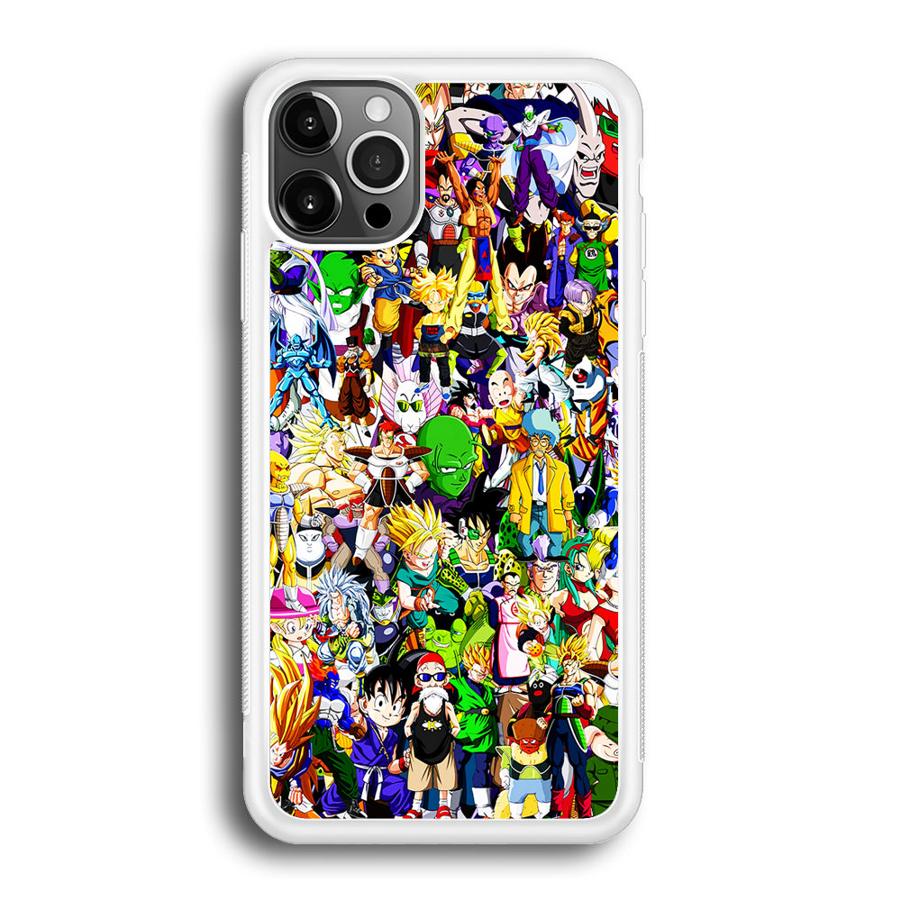 Dragon Ball Z All Characters iPhone 12 Pro Max Case-Phone Case-Rubber White (2D Case)-Altracase