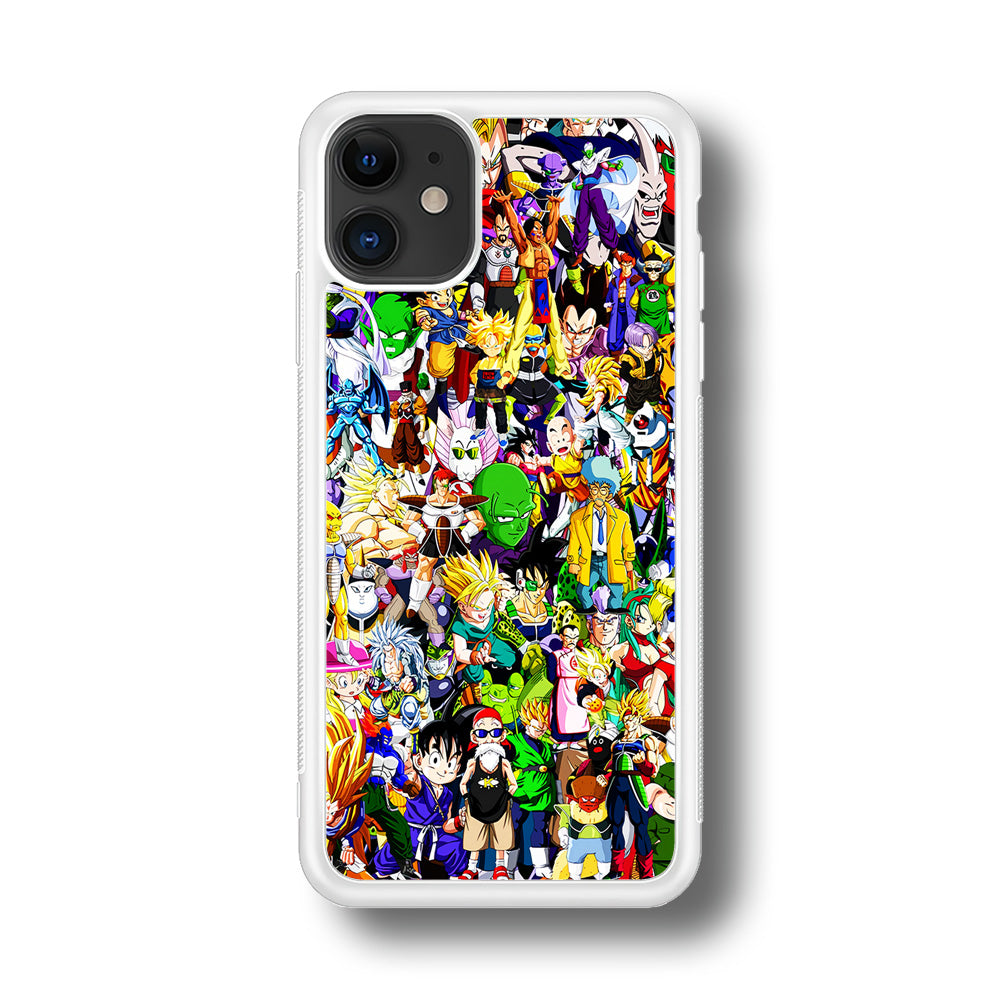 Dragon Ball Z All Characters iPhone 11 Case-Phone Case-Rubber White (2D Case)-Altracase