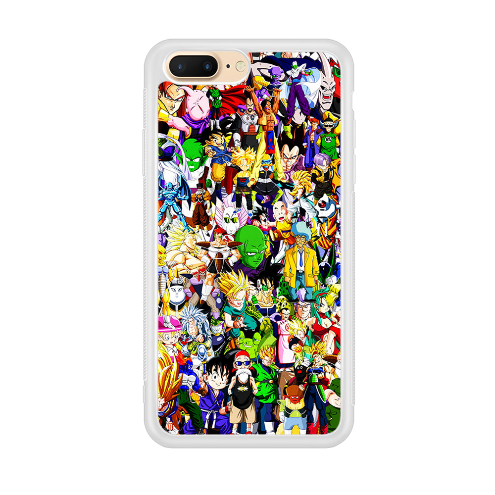 Dragon Ball Z All Characters iPhone 8 Plus Case-Phone Case-Rubber White (2D Case)-Altracase