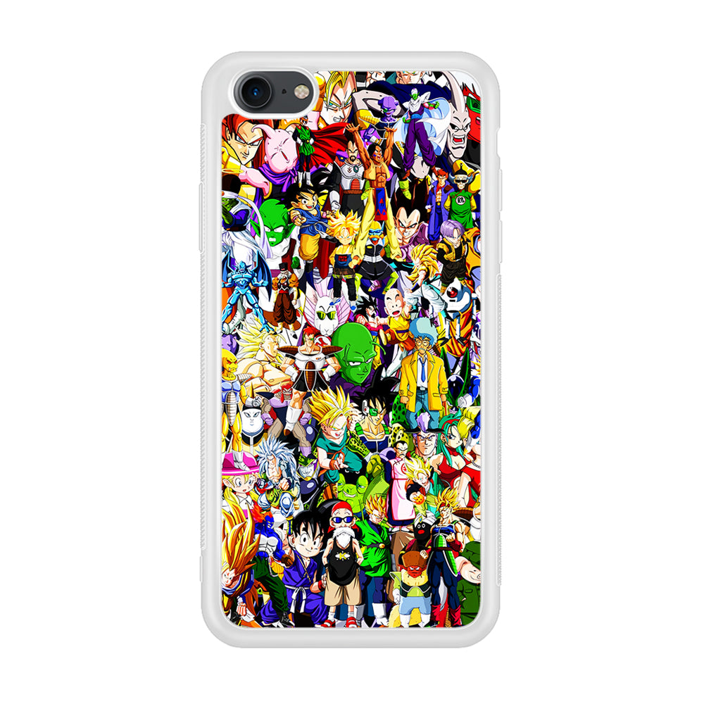 Dragon Ball Z All Characters iPhone 7 Case-Phone Case-Rubber White (2D Case)-Altracase