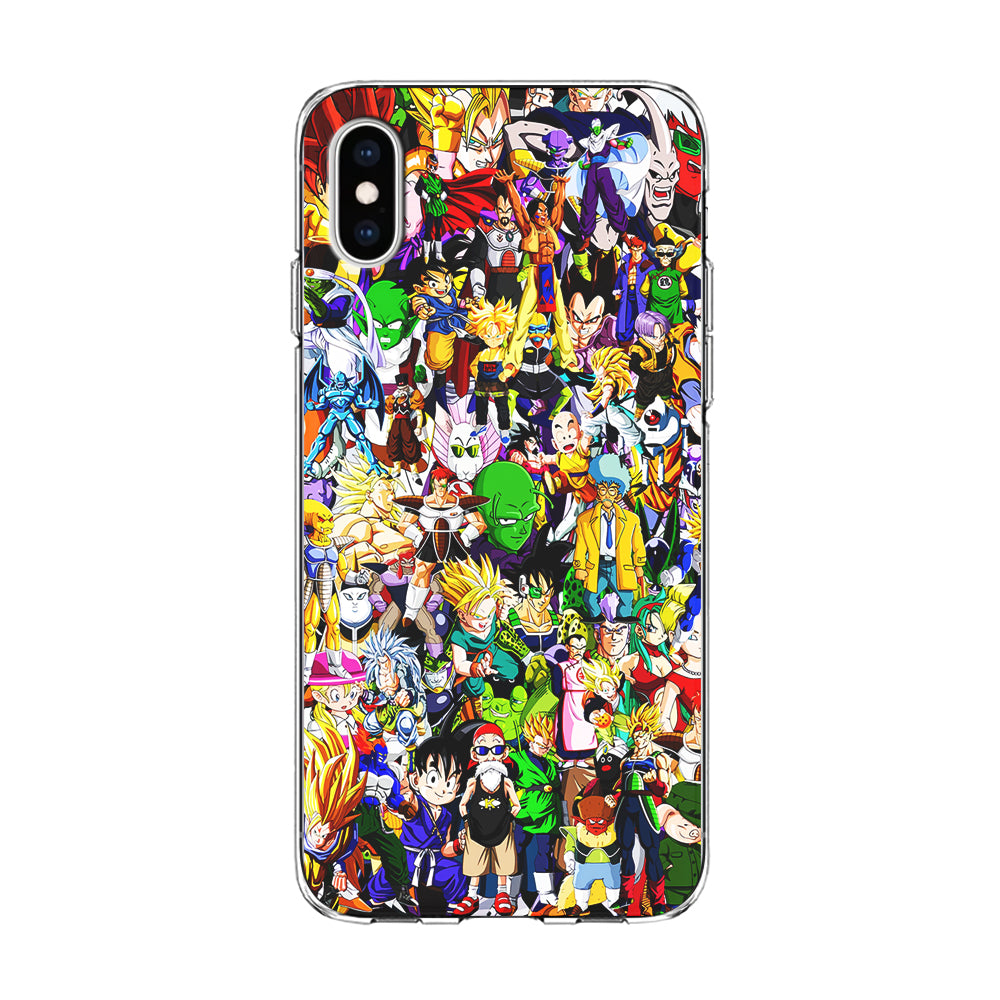 Dragon Ball Z All Characters iPhone Xs Case-Phone Case-Clear Soft Case-Altracase