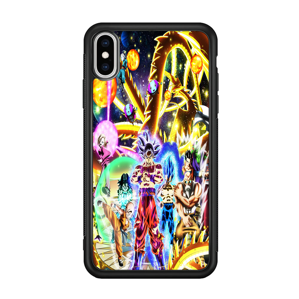 Dragon Ball Z Galaxy iPhone Xs Case-Phone Case-Rubber Black (2D Case)-Altracase