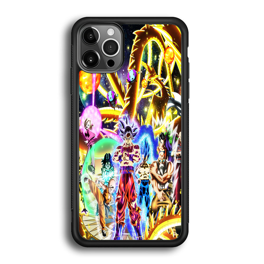 Dragon Ball Z Galaxy iPhone 12 Pro Max Case-Phone Case-Rubber Black (2D Case)-Altracase