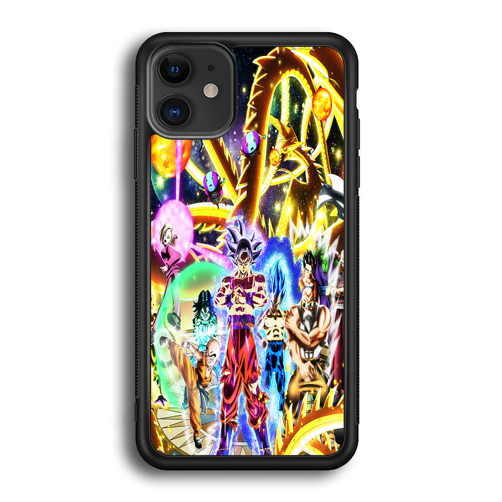 Dragon Ball Z Galaxy iPhone 12 Case-Phone Case-Rubber Black (2D Case)-Altracase