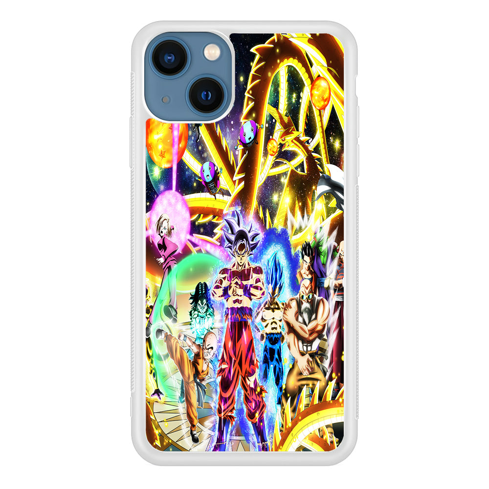 Dragon Ball Z Galaxy iPhone 13 Case-Phone Case-Rubber White (2D Case)-Altracase