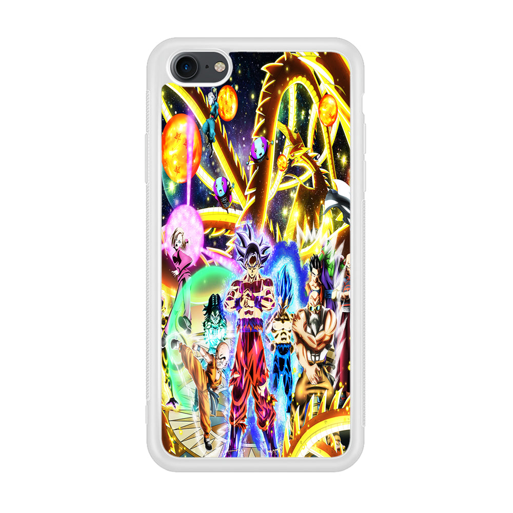 Dragon Ball Z Galaxy iPhone 7 Case-Phone Case-Rubber White (2D Case)-Altracase
