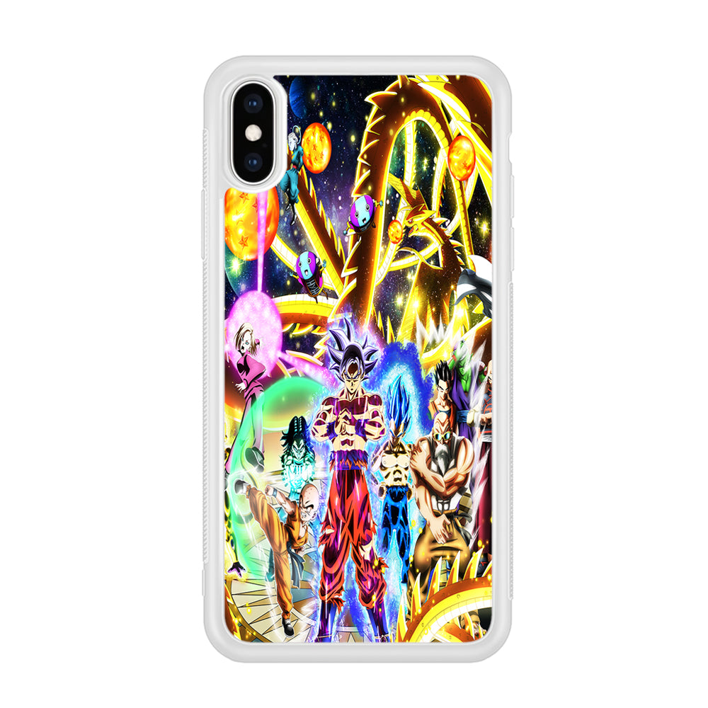 Dragon Ball Z Galaxy iPhone Xs Case-Phone Case-Rubber White (2D Case)-Altracase