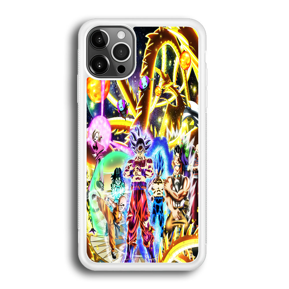Dragon Ball Z Galaxy iPhone 12 Pro Max Case-Phone Case-Rubber White (2D Case)-Altracase