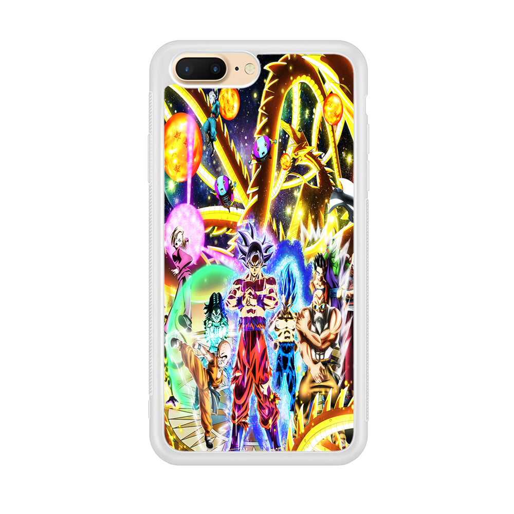 Dragon Ball Z Galaxy iPhone 7 Plus Case-Phone Case-Rubber White (2D Case)-Altracase