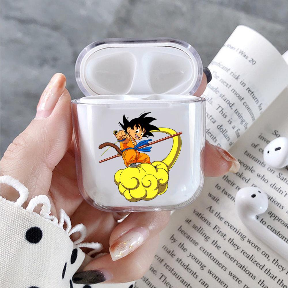 Dragon Ball Goku on Nimbus Cloud Hard Plastic Protective Clear Case Cover For Apple Airpods-AirPod Case-Altracase