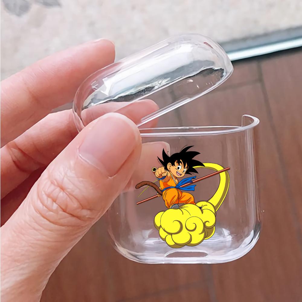 Dragon Ball Goku on Nimbus Cloud Hard Plastic Protective Clear Case Cover For Apple Airpods-AirPod Case-Altracase