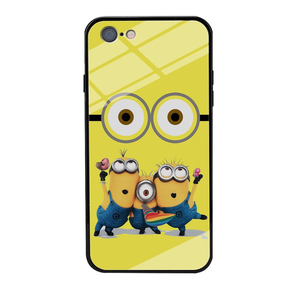 Eyes and Three Minions iPhone 6 | 6s Case-Phone Case-Tempered Glass Case-Altracase