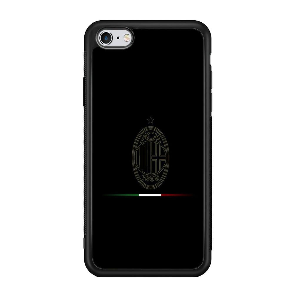 FB AC Milan iPhone 6 | 6s Case-Phone Case-Rubber Black (2D Case)-Altracase