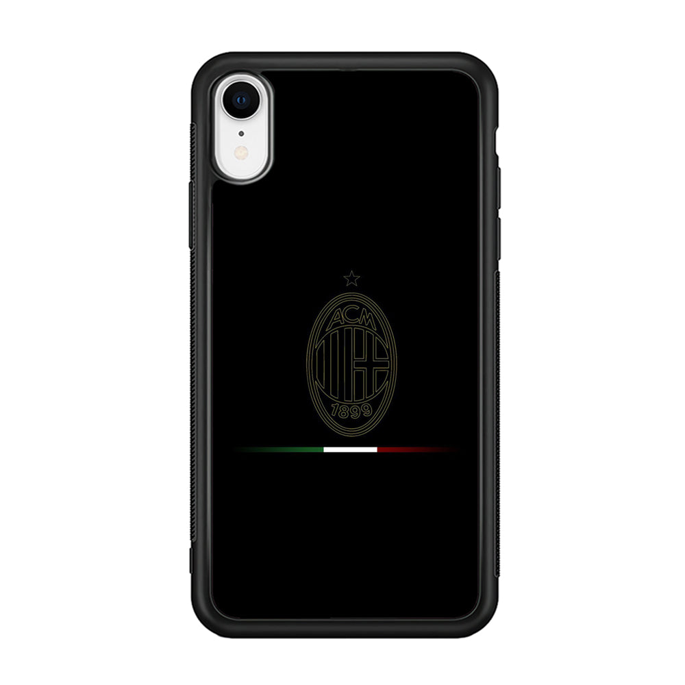 FB AC Milan iPhone XR Case-Phone Case-Rubber Black (2D Case)-Altracase