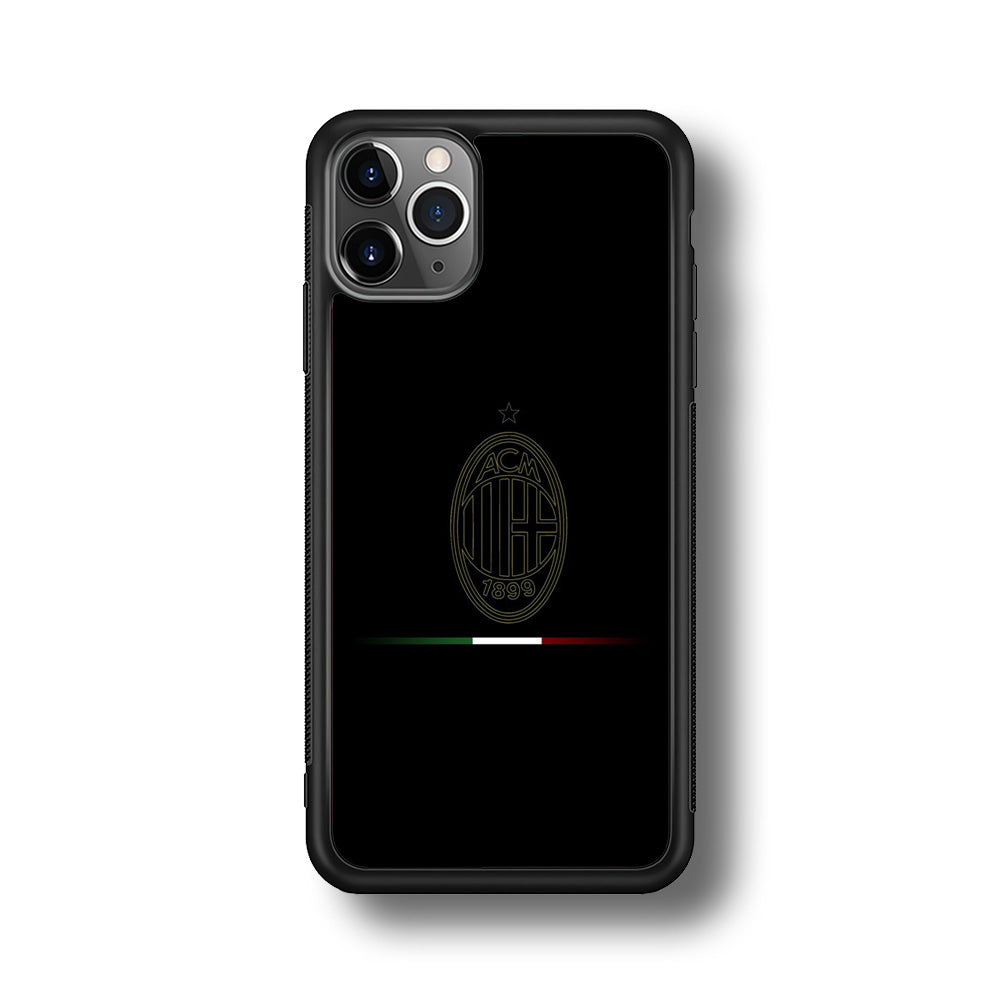 FB AC Milan iPhone 11 Pro Case-Phone Case-Rubber Black (2D Case)-Altracase