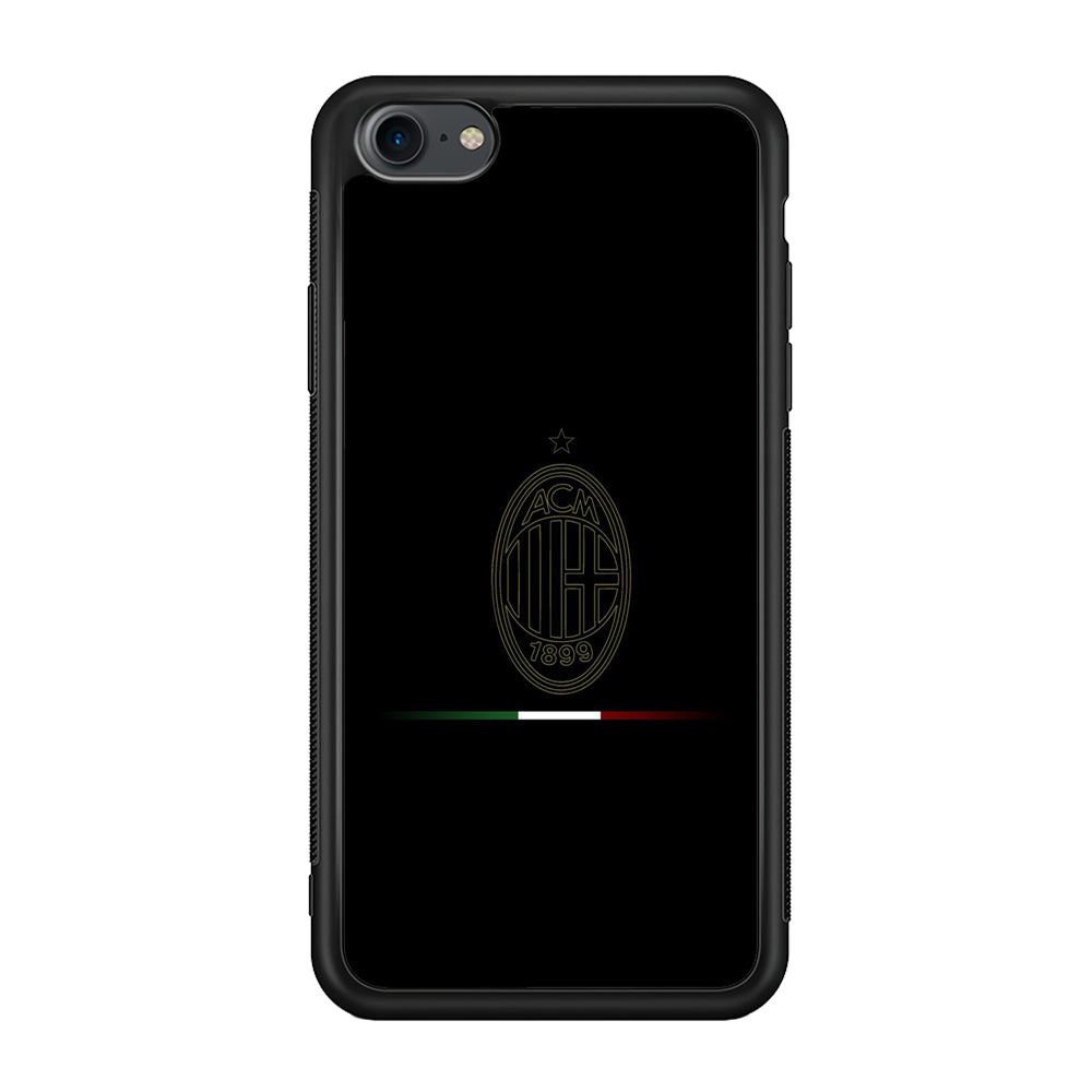 FB AC Milan iPhone 8 Case-Phone Case-Rubber Black (2D Case)-Altracase