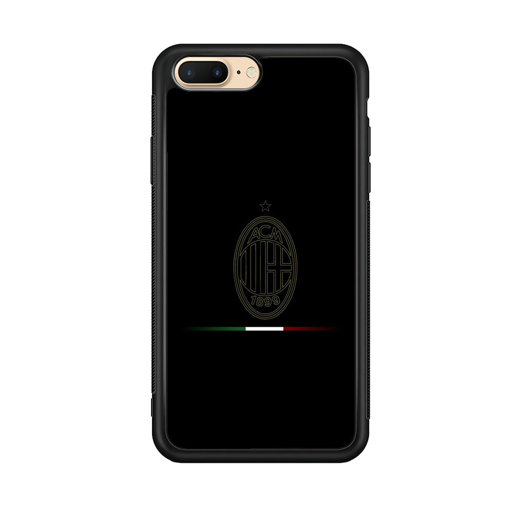 FB AC Milan iPhone 8 Plus Case-Phone Case-Rubber Black (2D Case)-Altracase