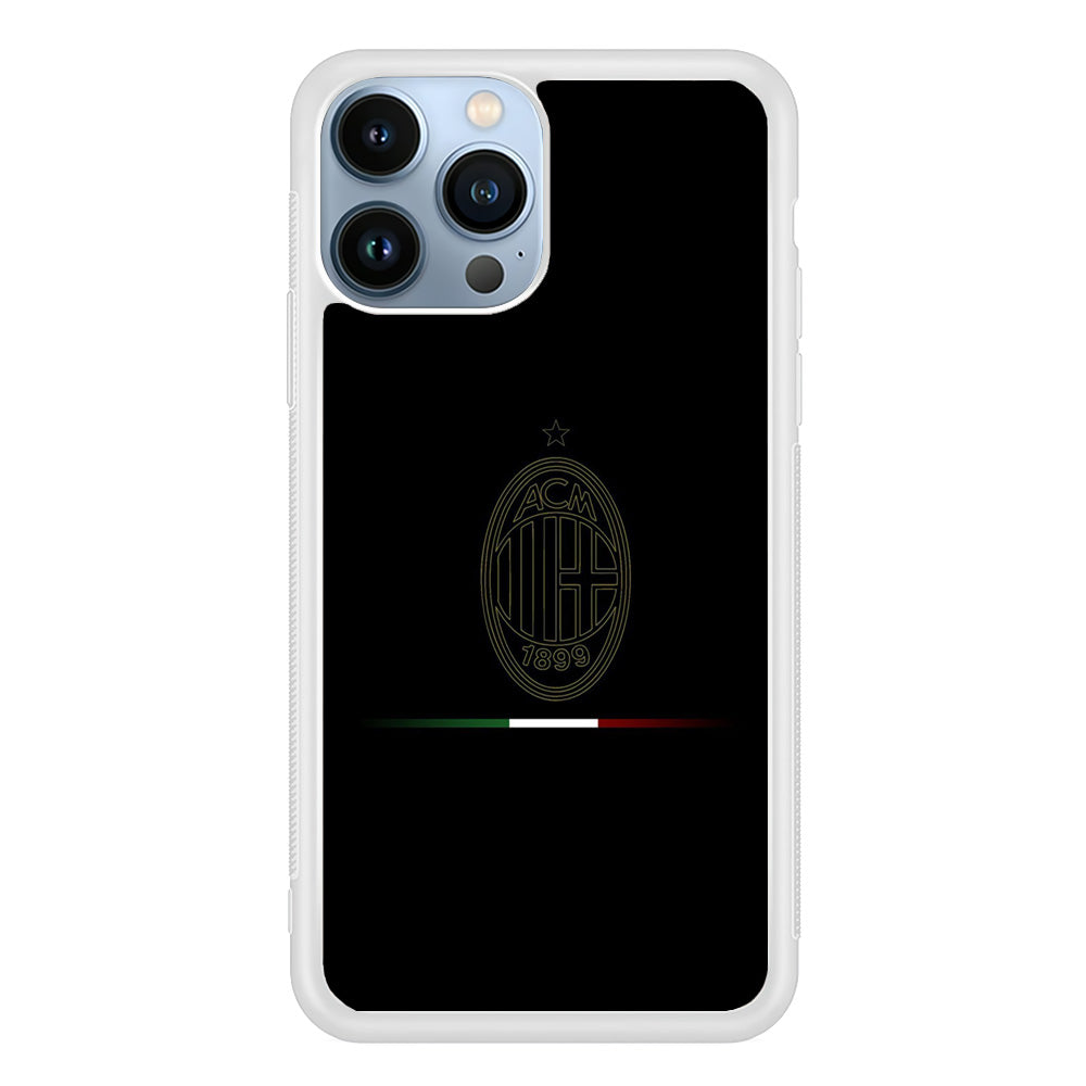 FB AC Milan iPhone 15 Pro Max Case-Phone Case-Rubber White (2D Case)-Altracase