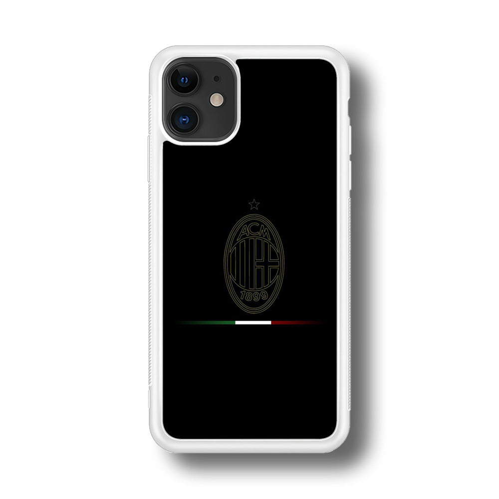 FB AC Milan iPhone 11 Case-Phone Case-Rubber White (2D Case)-Altracase