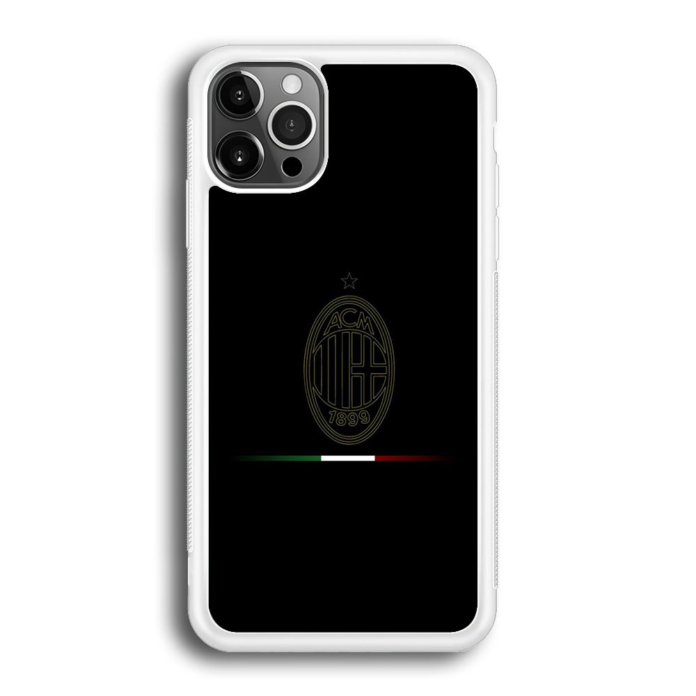 FB AC Milan iPhone 12 Pro Max Case-Phone Case-Rubber White (2D Case)-Altracase